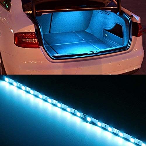 ıJDMTOY (1) 18-SMD-5050 LED şerit ışık araba Gövde Kargo Alanı veya iç aydınlatma İle Uyumlu, Buz Mavisi