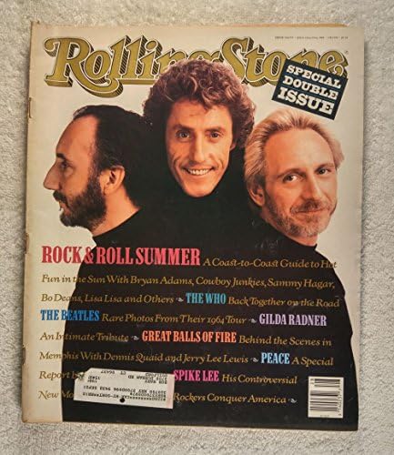 Pete Townshend, Robert Daltrey ve John Entwistle-Who-Rolling Stone Dergisi - 556-557 - 13-27 Temmuz 1989-Büyük Ateş Topları