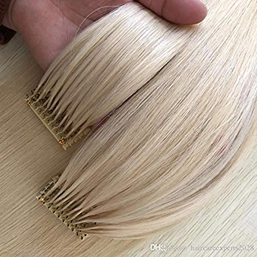İnsan Saç 6D Saç Uzantıları 613 Sarışın Prebonded Saç Uzantıları 6D İpucu Saç 100g, B, 24 inç