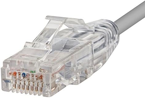 Buhbo 3Ft Cat6 UTP İnce Ethernet Ağ Önyükleme Kablosu (10'lu Paket), Gri