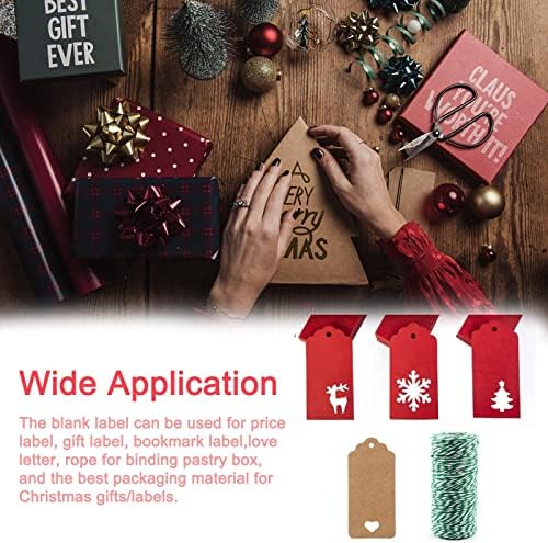 DuYong Noel Halat, İki Renkli Pamuk Halat, noel Dekorasyon Etiketi Halat DIY Renk Pamuk Halat Noel Kartı Seti, hediye Sarma