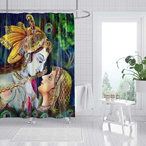 Duş perdesi duş perdesi Suluboya Desen Banyo Ekran Polyester Anti-Perde Dekor Banyo Aksesuarları ile Kanca