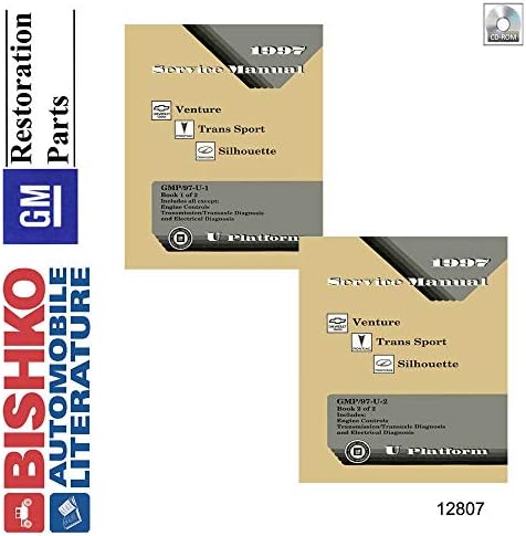 bişko otomotiv edebiyatı 1997 Chevy Venture Trans Sport Silhouette Shop Servis Onarım Kılavuzu CD'si