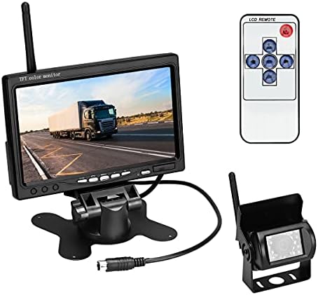 Araç On-Dash Yedekleme Monitör, 7 Dijital HD Araba TFT LCD Renkli Ekran ile 2 Video Girişi için Dikiz Kamera (Bir Kam, 800x480)
