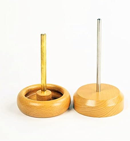 Ahşap Boncuk Spinner Tutucu DIY Boncuk Spinner Takı Yapımı için Spin Boncuk Yükleyici ile 2 Parça Uzun Boncuk İğneler
