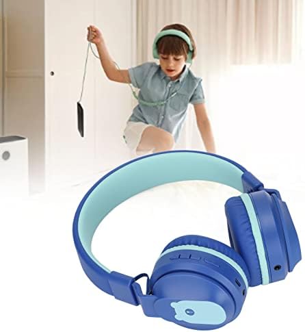 Jopwkuin Katlanabilir Çocuk Kulaklık, Çocuk Kulaklık Ayarlanabilir Kafa Bandı Doğum Günleri için çocuk Günü(Mavi)
