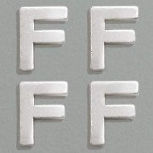 Efco Balmumu Dekorasyon F Harfi 8 mm 4 adet. Gümüş Parlak