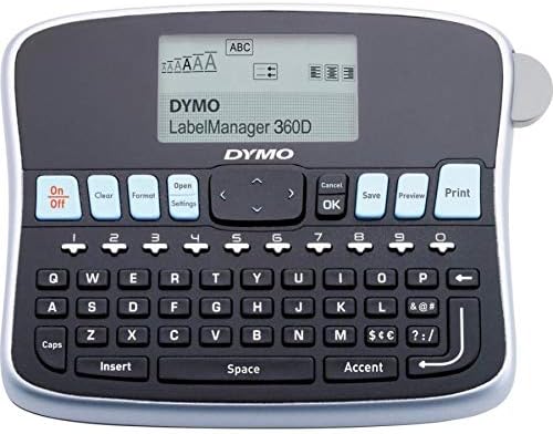 Dymo 1754488 Labelmanager 360D, 2 Satır, 2 4/5W X 7 19 / 25D X 5 9 / 10H