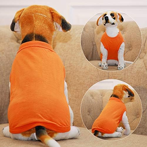 10 Parça Köpek Gömlek Boş Giysiler, Köpek T-Shirt Kedi Giyim Köpek Yelek Pamuk Gömlekler Pet Nefes Yumuşak Temel Giysi için