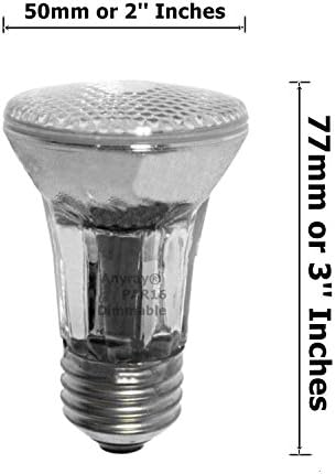 3-LED 5W Ampuller, 50 Watt Eşdeğeri, PAR16, E26, Kısılabilir Anyray ( Günışığı Beyaz 6000K )