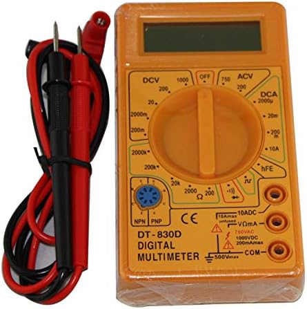 DT 830D LCD Voltmetre Ampermetre Ohm Dijital Multimetre Pil ve Elektrik Açar