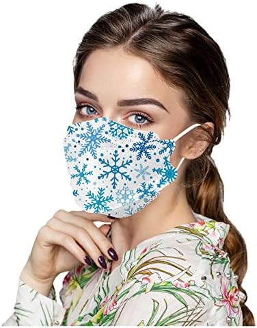 50 Adet Tek Kullanımlık Yetişkinler Çiçek Batik Face_Masks ile 3D Tasarım Kadınlar için, 4-Ply Nefes Çiçek Face_Mask ile Burun