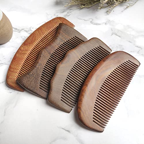 FOMİYES 6 Pcs Doğal Sandal Ağacı Saç Combs 12 cm Anti - Statik Hairstyling Tarak Saç Dolaşık açıcı Tarak Şampuan Fırça Masaj