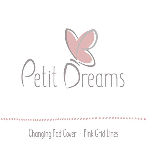 Petit Dreams Değişen koruyucu örtü Jersey Örgü Pamuk Bebek Kız için Beşik Levha Olarak İki Katına Çıkar, Pembe Noktalı Çizgili