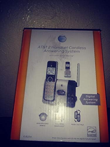 AT & T CL82214 DECT 6.0 Telsiz Telefon, arayan kimliği/çağrı bekletme özelliğine sahip 2 telefon artı yanıtlama sistemi ile