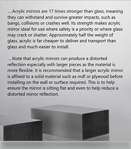 DistinctAndUnique Gümüş Ayna Döküm Akrilik Pleksiglas Levhalar 1/8” Kalın (3mm) İşaretler, DIY Ekran Projeleri, El Sanatları,