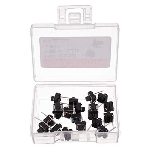 BOJACK 6x6x6mm Dokunsal Buton Anahtarları 2 Pin Anlık Push Button Anahtarları (20 adet paketi)