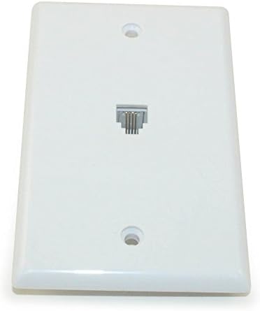 MyCableMart Duvar Plakası: Standart Telefon, Beyaz