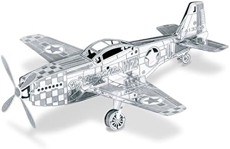 Büyülenmeler Metal Toprak P-51 Mustang Uçak 3D Metal Model Seti
