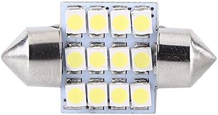 BıuZı Araba Okuma kubbe ışık 2 adet 12 V 12SMD 31mm LED iç ışıklar ampüller Beyaz Enerji Tasarrufu Kapı Okuma kubbe ışık