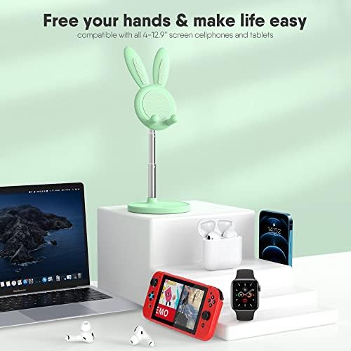 ELOHEİ Cep telefonu Standı Masası için Sevimli Tavşan Yükseklik Açısı Ayarlanabilir Tablet Telefon Masaüstü Standı Tutucu Yükseltici