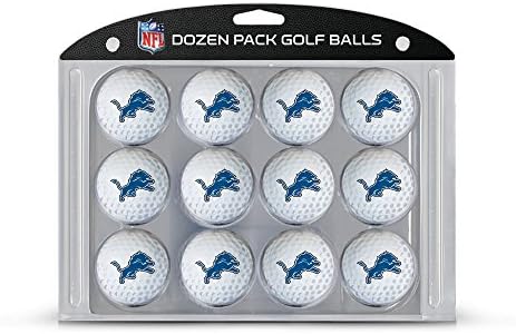 Takım Golf NFL Detroit Lions Düzine Düzenleme Boyutu Golf Topları, 12 Paket, Tam Renkli Dayanıklı Takım Baskısı