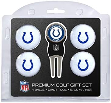 Takım Golf NFL Indianapolis Colts Düzenleme Boyutu Golf Topları (4 Sayısı) & Divot Aracı ile Çıkarılabilir Çift Taraflı Manyetik