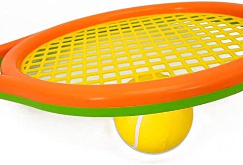 Çocuklar için Crefotu Tenis Raketi Seti, 1 Tenis Topu ile 17 İnç Raket, 4 Badminton Raketle ve Yürümeye Başlayan Kapalı/Açık