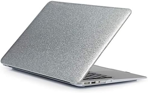 Dizüstü Cilt Glittery Toz Dizüstü PU Deri Macun macbook çantası Retina 15.4 inç A1398(Pembe) (Renk: Gümüş)