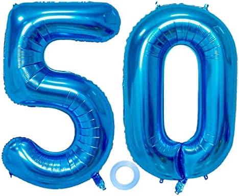 Numarası 50 Balonlar 32 inç Dijital Balon Alfabe 50th Doğum Günü Balonlar Haneli 50 helyum Balonları Büyük Balonlar Doğum Günü