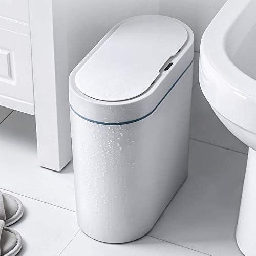CDQYA Akıllı sensör çöp tenekesi Elektronik Otomatik Ev Banyo Tuvalet Su Geçirmez Dar Dikiş Sensörü Bin (Renk: B)