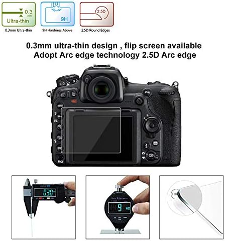 [2 Paket] Nikon D5100 D5200 DSLR Kamera ıçin Khaos Temperli Cam Ekran Koruyucu, Anti Scratch, kabarcık Ücretsiz