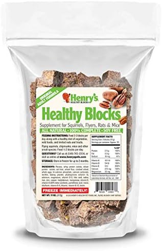 Henry'nin Sağlıklı Blokları-Sipariş Üzerine Taze Pişmiş Sincaplar, El İlanları, Sıçanlar ve Fareler için Tek Yiyecek