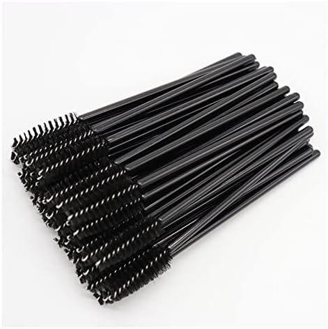 ZZSRJ 50 Tek Kullanımlık İçi Boş Çubuk Maskara Fırçaları, Kaş Siyah Çubuk Fırça Uzatma Kabloları, kadın Makyaj Araçları (Sap