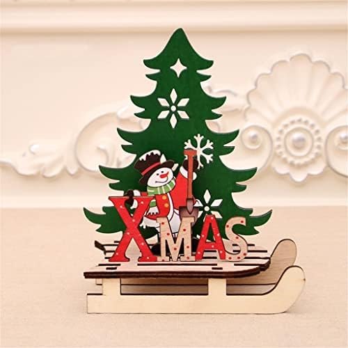 SPNEC 1 ADET Ahşap Süsler Noel Ağacı Dekorasyon Kolye Ahşap Monte Kızak Ev için (Renk: B, Boyutu: 11.511 cm)