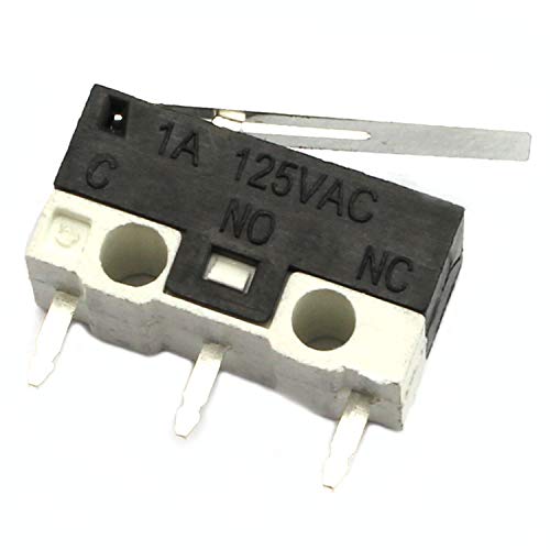 RuiLing 10 adet Mikro Limit Anahtarı 3Pin 1A 125 V AC Kolu Kol Yapış Eylem Normalde Açık / Yakın Mikro Anahtarı WK1-04B