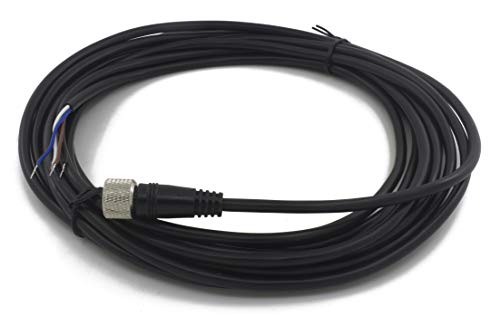 FSC12-FS-4 M12 5 m PVC Kablo Sensörü Konnektörü 4 pins Düz Kadın Kafa M12 NPN PNP NO + NC Yakınlık Sensörü Anahtarı (Siyah)