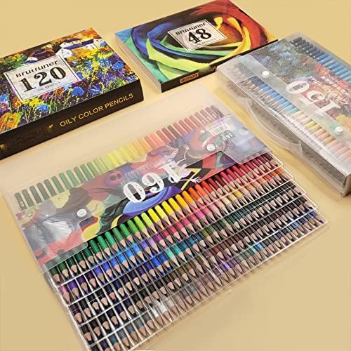 FENXİXİ 72 120 160 180 renkli Kalemler Seti Çizim Profesyonel Kalem Yağlı Suluboya Boyama Kiti Sanat Malzemeleri (Renk: A,
