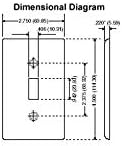 Leviton 80701-GY 1-Gang Geçiş Cihazı Anahtarı Duvar Plakası, Standart Ölçü, Termoplastik Naylon, Cihaz Montajı, Gri