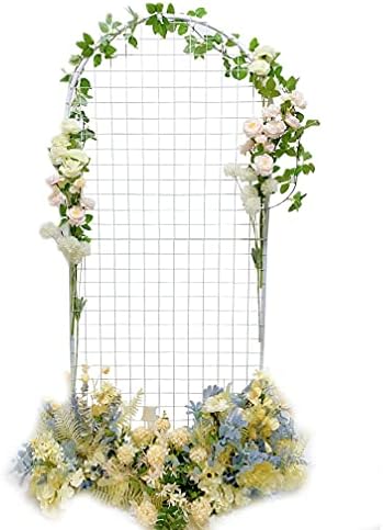 Metal Örgü Kemer Yarım Daire Çardak Balon Çiçek Kapalı Açık Düğün Yıldönümü Partisi Dekorasyon Zemin Sahne (3.0 ft W x 6.2