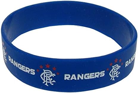 Rangers FC Resmi Tek Kauçuk Futbol Crest Bileklik