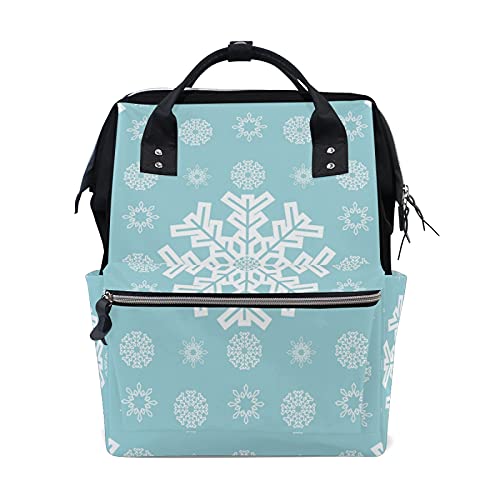 Bir tohum sırt çantası bebek bezi çantası Noel kar taneleri kızlar kadınlar Tote sırt çantası Bookbag için