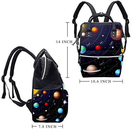 Eğitim renkli güneş sistemi bebek bezi çantası omuz sırt çantası değişen çanta