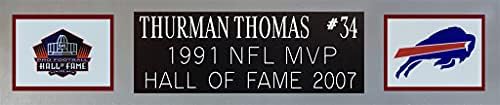 Thurman Thomas İmzalı Beyaz Bufalo Forması - Güzel Keçeleşmiş ve Çerçeveli - Thomas Tarafından Elle İmzalanmış ve JSA tarafından