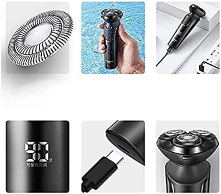 MUMUJJ Elektrikli Tıraş Makinesi, erkek Döner Jilet Akülü Sakal Tıraş Makinesi ile Pop-Düzeltici, Su Geçirmez ve USB Şarj Edilebilir