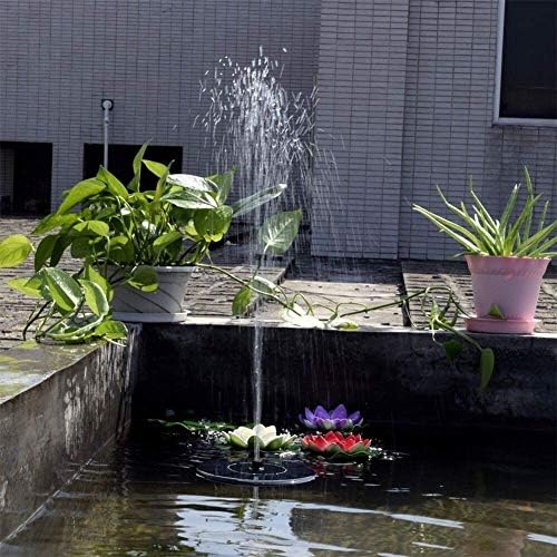 Zerodis Güneş Enerjili Çeşme Su Pompası, 1.4 W 180L / H GÜNEŞ PANELI Ücretsiz Ayakta Sulama Birdbath Dalgıç pompa için Bahçe