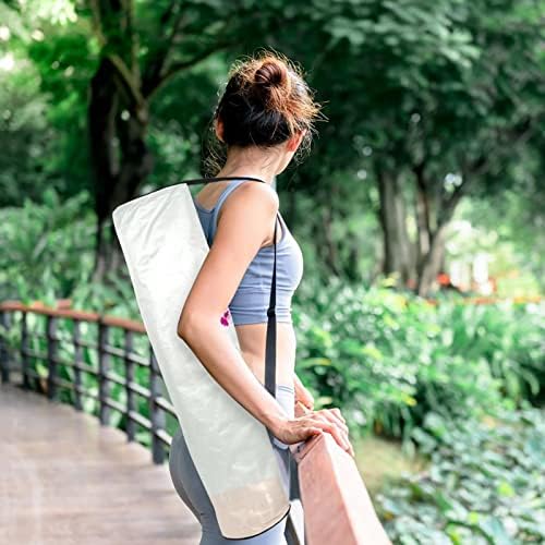 Ayarlanabilir Omuz Askılı Yoga Mat Çanta Taşıyıcı, Beyaz Şişede Pembe Bebeğin Nefes Çiçekleri, 6.7x33. 9in/17x86 cm Egzersiz