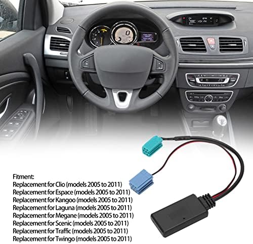 Stereo Bluetooth Giriş Kablosu, Araba Bluetooth Ses Kablosu Adaptörü Değiştirme için Clio Kangoo Megane Scenic 2005-2011(6PİN
