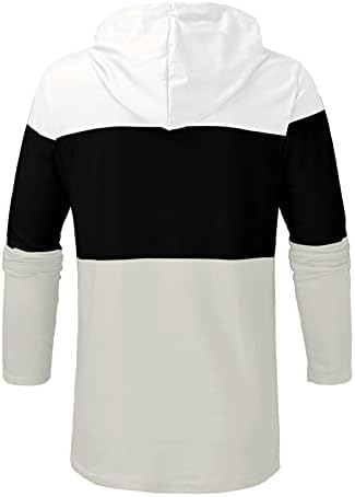 BEİBEİA Kapşonlu Mens için Tops, Güz erkek Hafif Atletik Uzun Kollu Rahat T-Shirt Hoodies Temel Tişörtü