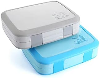 Çatal Sızdırmaz 4 Bölmeli Bento Kutusu ile Öğle Yemeği Kutusu, Çocuklar için Gıda Kabı BPA İçermeyen, Dayanıklı Çevre Dostu